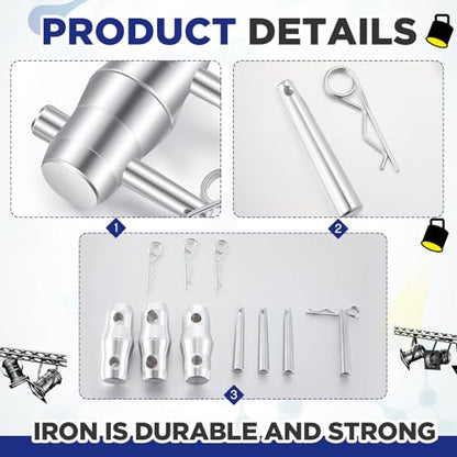Blulu 8 Pack Double Ended Conical Coupler with Clips Pin Fit F34 F33 Pipe