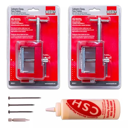 Cabinet Installation Face Frame Clamp Kit with Screws and Glue