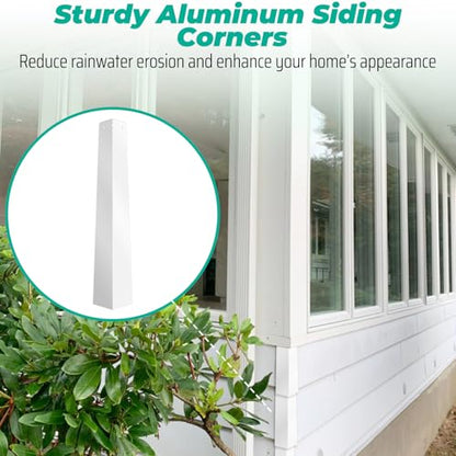 ForoGore 20 Pcs White Aluminum Siding Corners, 1.2x1.7x11.4 in