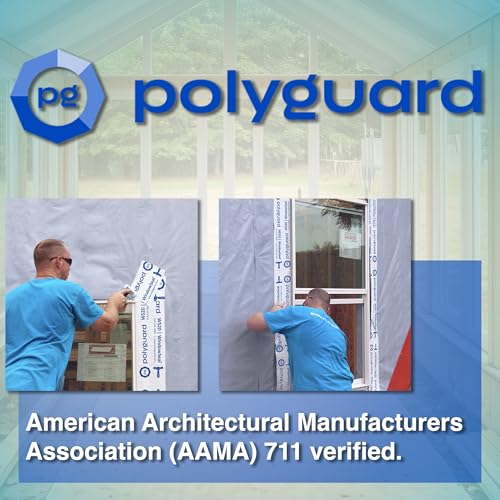 POLYGUARD WindowSeal Window and Door Flashing Tape, 9 in x 100 ft Roll, 20 mil Thick, Self-Sealing & Self-Adhering Waterproof Barrier, Pack of 3 - size: 9" x 100'
