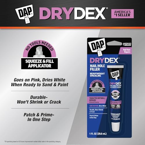 DAP DryDex Dry Time Indicator Spackling, Pink/White, 1 oz (7079800944)