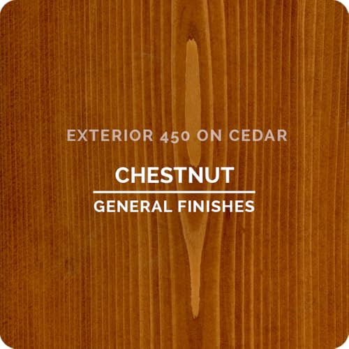 General Finishes Exterior 450 Water Based Wood Stain, 1 Quart, Chestnut - color: Chestnut, size: 1 Quart