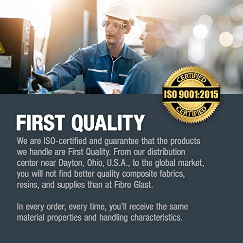 Fibre Glast Iso Polyester Resin-Hardener Kit – Food-Grade, Waterproof, Anti-Corrosive – Bonds Fiberglass, Castings, Counters, Table Top, Boat Hull, Auto Parts, Wood & Stonework — 1 Qt, Made in USA