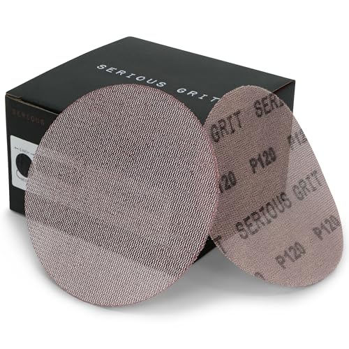 Serious Grit - 5-Inch P120 Grit Ceramic Mesh Sanding Discs - 50 Pack - style: 120 Grit