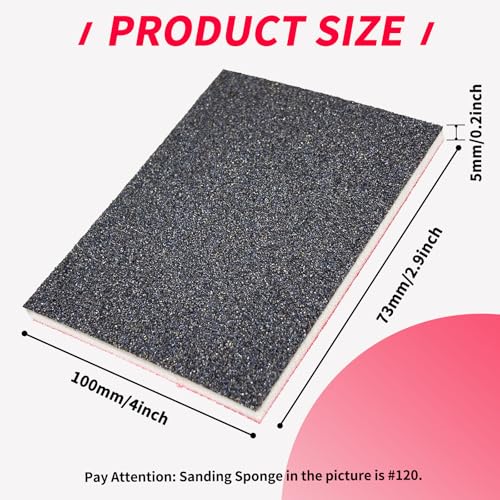 26PCS Hook & Loop Sanding Sponge, Washable and Reusable Sanding Blocks - size: 1000 Grit