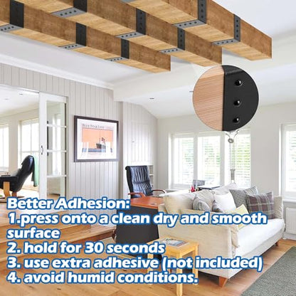 5ft Faux Wood Beam Strap, Flexible Beams Gap Hiding Strap, Metal Look Strap - size: 1.57"width