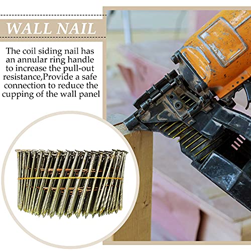 Hotop 3600 Count 15-degree Coil Siding Nails, Wire Collated, 2 Inch - size: 2 Inch
