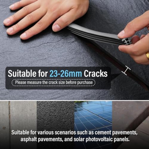 Concrete Expansion Joint Strips 100Ft EPDM Rubber 1 Inch Crack Repair Strip - size: 100 ft long and 1" Wide