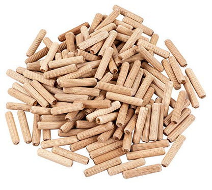 100-Piece Fluted Beechwood Dowel Pins - 1/4 X 1 Inch - Premium Hardwood Fluted Wood Jointer Pins for Furniture Repair, Cabinetry, and Woodworking Projects - size: 1/4" X 1"