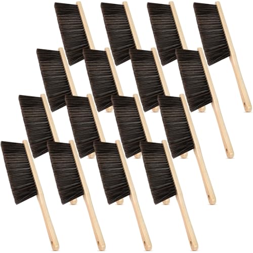 Tioncy 16 Pieces Wooden Dust Brush Bulk Hand Broom Bench Brush