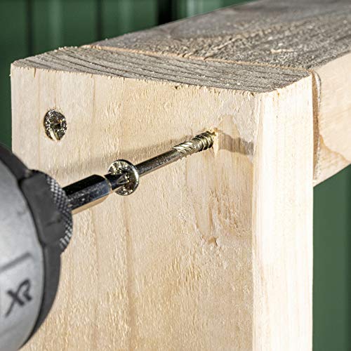 #9 x 2 Saberdrive Star Drive Multi-Purpose Construction Screws 1 LB, Approx. 136 Pieces, Durable Wood Screws, Serrated Thread for Secure Fastening, Avoid Cam Out - size: Star Drive|#9 x 2"