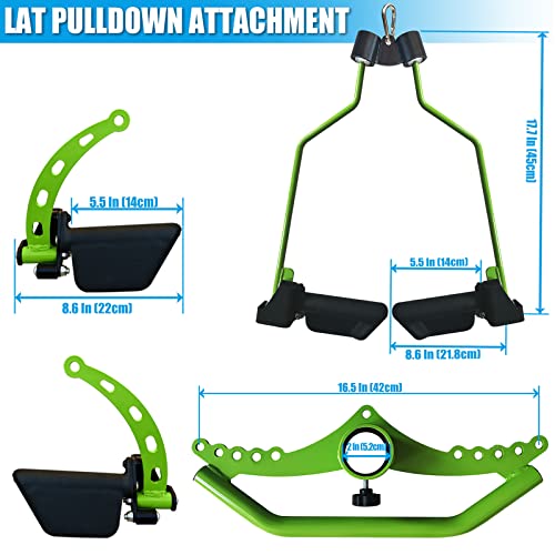 Adjustable Lat Pull down Bar, Cable Machine Attachments for Gym, Home Gym Fitness T-bar Row Pulldown Attachments, Lat Pull Down Machine Wide Grip Neutral Grip Handle - color: SP45678
