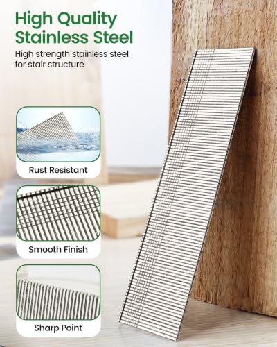 meite 18 Gauge Stainless Steel Brad Nails, 1-1/2 Inch 18GA Nails 10 Boxes - size: 1-1/2", style: 10 Boxes