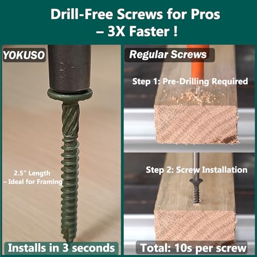 Timber Screws 5/16 x 14 Inch, Heavy Duty Structural Wood Screws, 30PCS - size: #5/16 X 14 inch