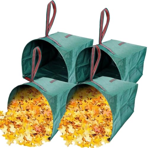 RISETEX 72 Gallon 4-Pack Collapsible Dustpan-Type Leaf Bags Yard Waste - style: 4 pack Yard Waste Bags