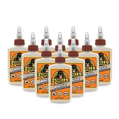 Gorilla Wood Glue, 4 ounce Bottle, (Pack of 10) - size: 10 - Pack