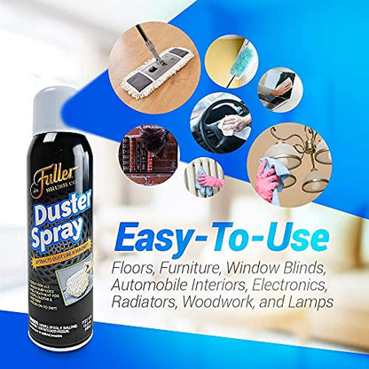 Fuller Brush Duster Spray -15.5 oz Multi Surface Dust Removing Sprayer - Safe Household Cleaning for Floors, Furniture, Blinds & Car Interiors (Pack of 6) - size: 6 Pack