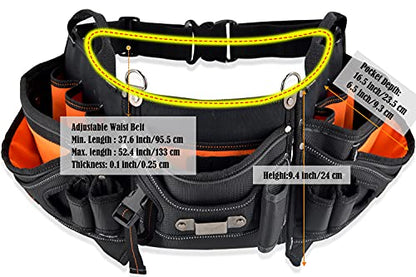 WELKINLAND 18-Pocket Carpenter tool belt, Easy-Access HVAC Tool Belt