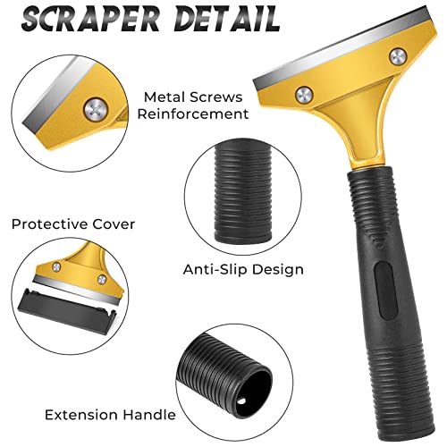 DIYSELF Razor Blade Scraper, Heavy Duty Tile Scraper with 10 SK5 Blades - size: 1 Pack Razor Scraper + 10 Blades