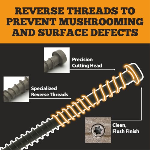 Coated Composite Deck Screws #10 x 2-3/4, Brown, 350 - color: Brown, size: #10x2-3/4"