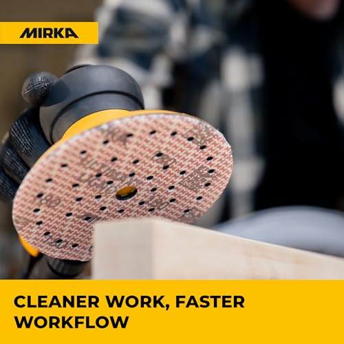 Mirka Ultimax Ligno 6 Inch 100 Grit Wood Sanding Discs Hook & Loop, 50 Pack - style: 100 Grit