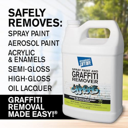Lift Off Spray Paint & Graffiti Remover, 1 Gallon, 41201 (Pack of 4) - size: 128 Fl Oz (Pack of 4)
