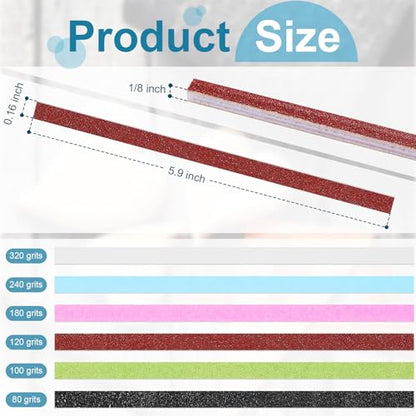 Honoson 60 Pcs Sanding Sticks for Plastic Models and Sanding Twigs, Style 2 - style: Style 2