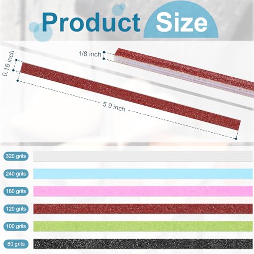 Honoson 60 Pcs Sanding Sticks for Plastic Models and Sanding Twigs, Style 2 - style: Style 2