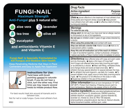 Fungi-Nail Pen Applicator Anti-Fungal Solution 0.101 Fl Oz, 2 Pack - size: 0.1 Fl Oz (Pack of 2)