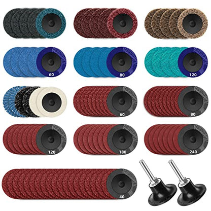 Tanzfrosch 108Pcs Sanding Discs Set 2 inch Quick Change Disc