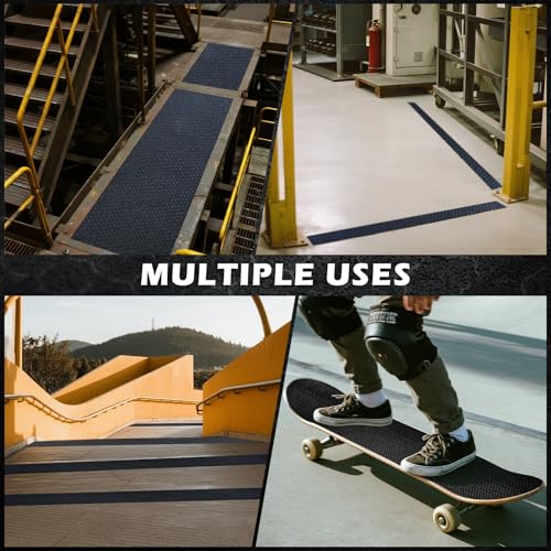 S&X Anti Slip Tape 18in x 33ft Grip Tape for Stairs & Ramps, Patterned - size: 18" x 33 FT