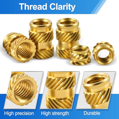 400 Pcs Threaded Inserts Brass Heat Set for 3D Printing M2-M6 Kit