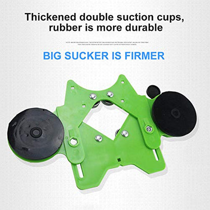 Drill Bit Hole Saw Guide, Adjustable Tile Hole Cutter Centering Locator Holder Jig Fixture for Ceramic,Tile,Glass(Color:Green) - color: Green