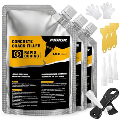 Concrete Crack Filler 3-Pack Oil-Based Self-Leveling Concrete Sealant Gray