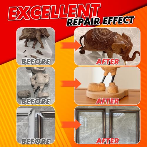 Super Glue for Wood 1.23oz, Strong Waterproof Clear Fast-Drying Adhesive