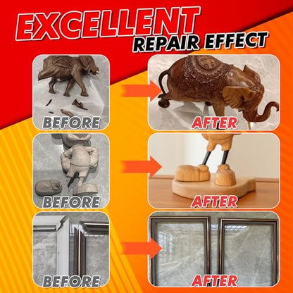 Super Glue for Wood 1.23oz, Strong Waterproof Clear Fast-Drying Adhesive