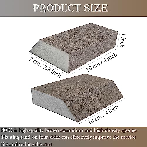 6 PCS Single Sanding Sponge Set - 80/100/120/180/220/320 Grit Sanding Blocks Assortment, Washable and Reusable - style: 6 Pack Assorted