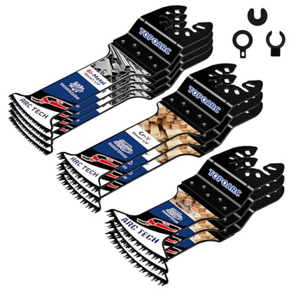 TOPOPARC 10PCS Oscillating Saw Blades Japanese Teeth Fit Dewalt Milwaukee