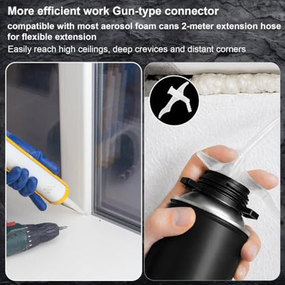 XIHIRCD 5pcs 2m/78.7in Spray Foam Nozzle Extension Tubes with 5 Spray Tips