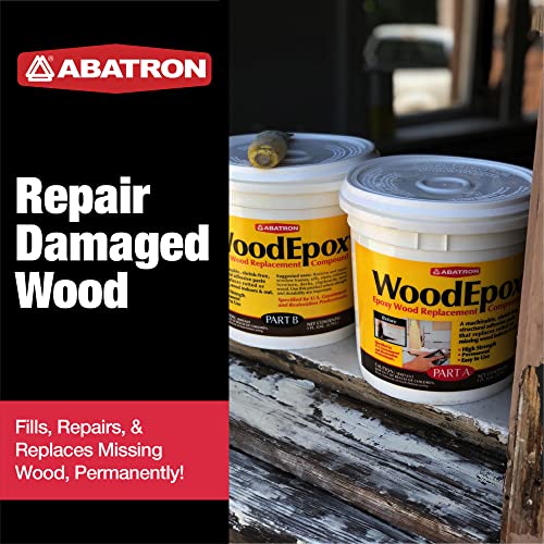 Abatron WoodEpox Kit - 2 Pint - 2-Part Structural Epoxy Adhesive Filler - Wood Filler Putty - size: 32 fluid ounce