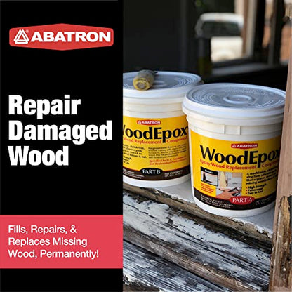 Abatron WoodEpox Kit - 2 Pint - 2-Part Structural Epoxy Adhesive Filler - Wood Filler Putty - size: 32 fluid ounce