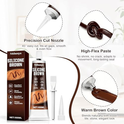 Brown Caulk, Indoor Outdoor, Waterproof, Weather Resistant