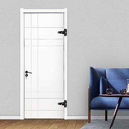 DOITOOL 2 Pcs 2 Inch T Hinges Black T-Strap Shed Barn Door Hinges