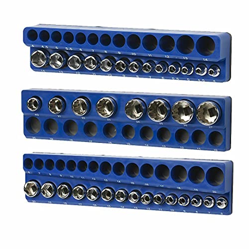 Magnetic Metric Socket Holder Mold Set For Socket Wrenches Black - color: Black