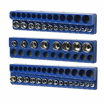 Magnetic Metric Socket Holder Mold Set For Socket Wrenches Black - color: Black
