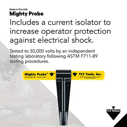 T&T Tools 72-Inch Mighty Probe Metal Soil Probe – 3/8" Hex Rod - 1 Pack - size: 72-Inch Long Overall w/ 3/8" Metal Hex Round Rod