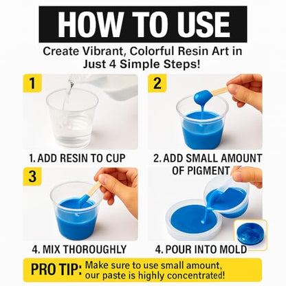 BALTIC DAY 36 Colors Epoxy Resin Pigment Paste Set – 20g Each, Highly Concentrated Opaque Resin Dye for Epoxy, Deep Pour, Casting, Jewelry, Coasters, Tumblers & Resin Art - color: 36 Multi-Colors