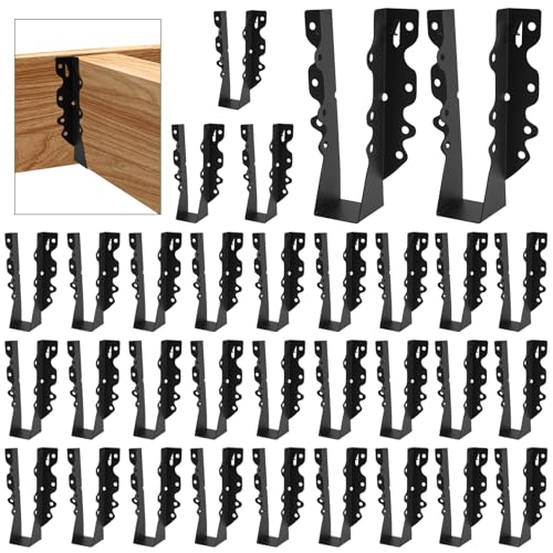 32 Pack 2x8 Joist Hanger Face Mount 20 Gauge Steel Rafter Wood Connector - size: 32 PCS, style: 2''X8''