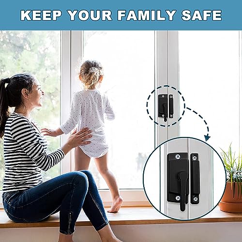 Window Sash Locks, Black Sash Locks, Window Lock Latches Replacement - color: Black