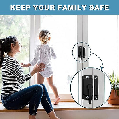 Window Sash Locks, Black Sash Locks, Window Lock Latches Replacement - color: Black